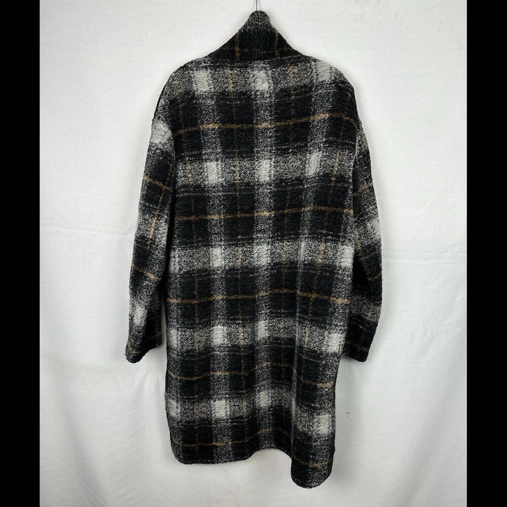 Isabel Marant Etoile Plaid Gabriel Coat Wool Blend Grey Size 38 FR, 6 US - Picture 2 of 8